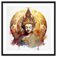 Golden Halo Buddha Portrait