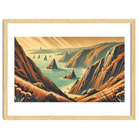 Vintage Cliffside Serenity Poster