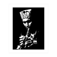 Don Cherry Trumpeter Jazz Music Legend in Grayscale (Print Only)