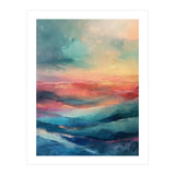 Ethereal Abstract Mountain Mist Painting (Print Only) thumbnail