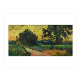 Landscape at Twilight. Date: June 1890, Auvers-sur-Oise. Dimensions: 50.2 cm x 101 cm, 70 cm x 12... (Print Only) thumbnail