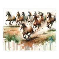 Galloping Horse Herd (Print Only)