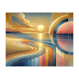 Sundown Serenity Scene In Art Deco (Print Only) thumbnail