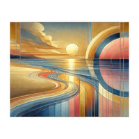 Sundown Serenity Scene In Art Deco (Print Only)