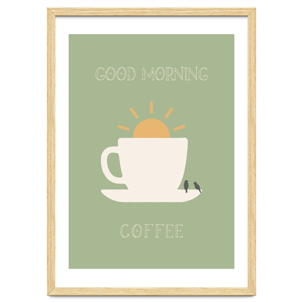 GOOD MORNING COFFEE with birds