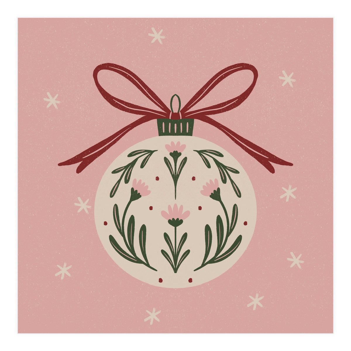 Christmas Flower Globe (Print Only)