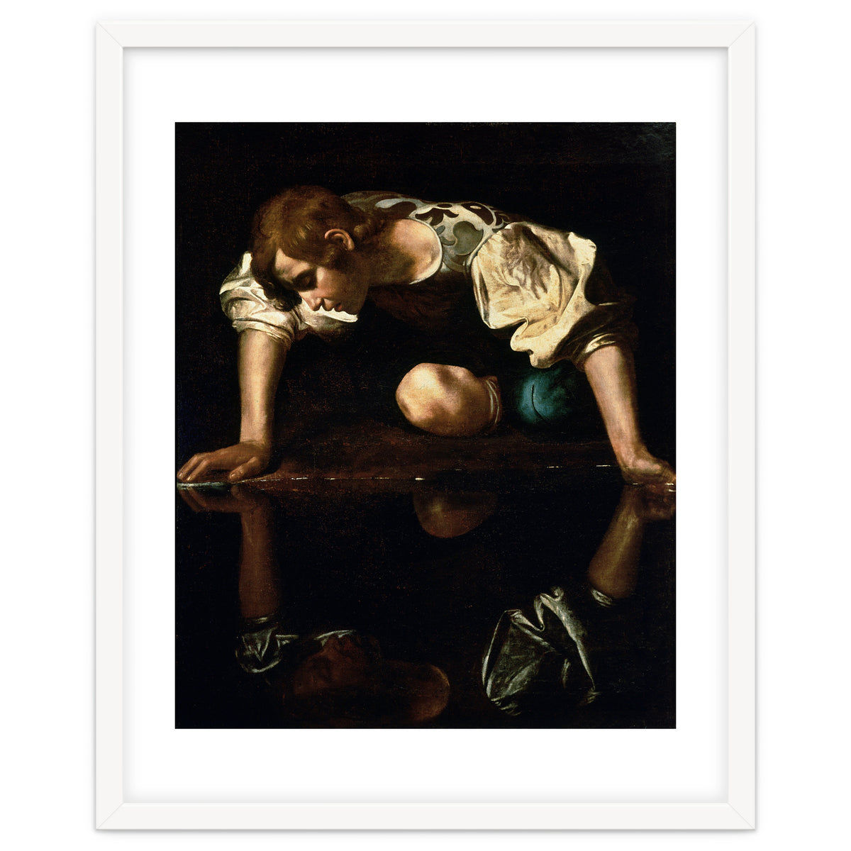 Caravaggio – Narcissus (ca. 1600) | Dramatic Baroque Masterpiece