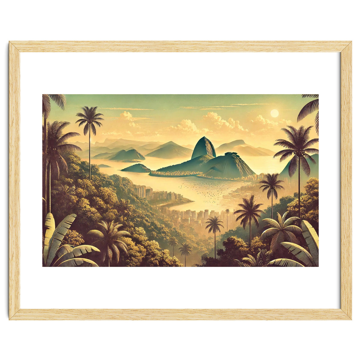 Vintage Brazil, Rio De Janeiro Tropics Poster