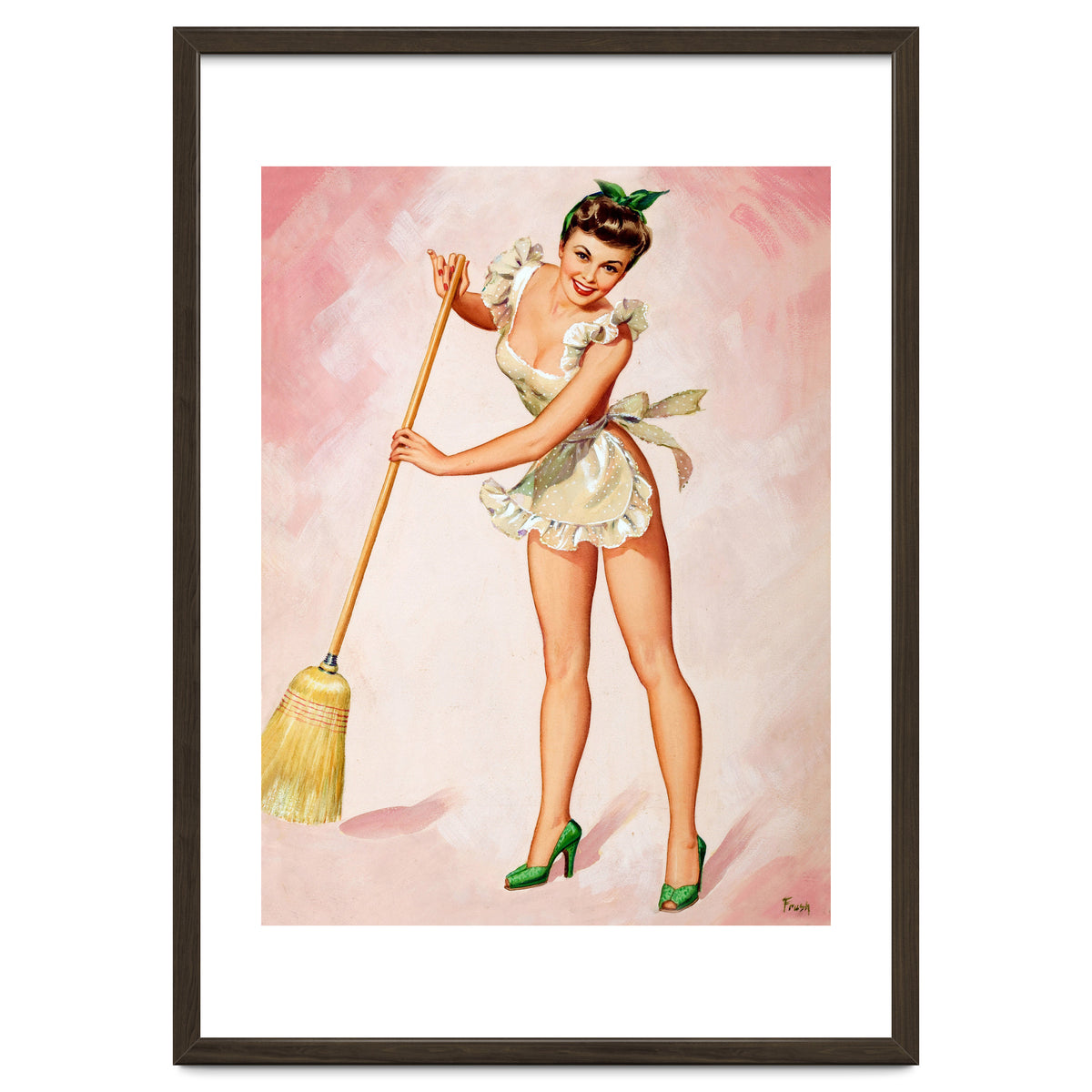 Sexy Pinup Mate On The Work