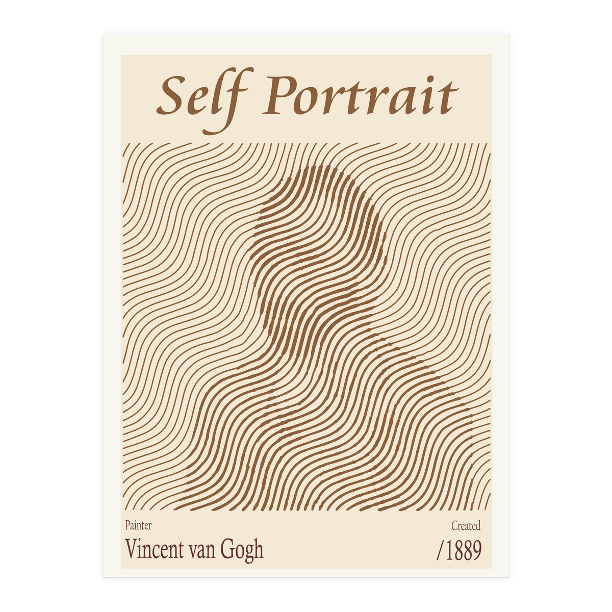 Self Portrait Vincent Van Gogh (1889) (Print Only)