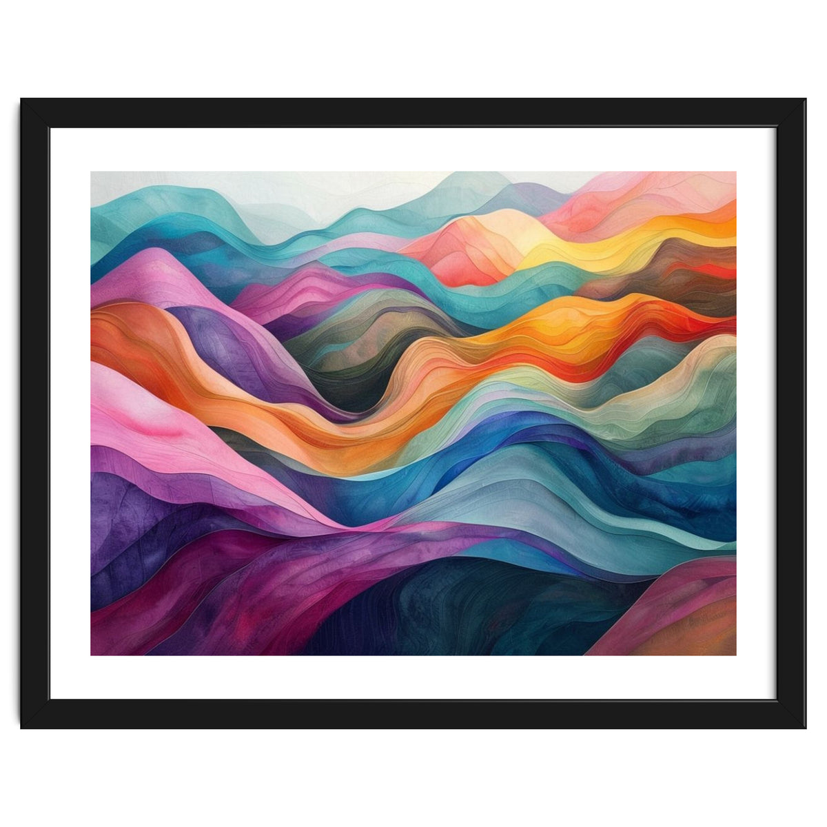 Colorful Abstract Wavy Landscape
