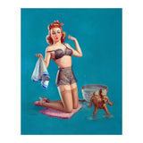Pinup Girl Bathing A Dog (Print Only) thumbnail