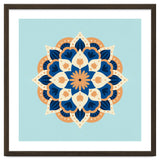 Mandala flower - orange and blue thumbnail