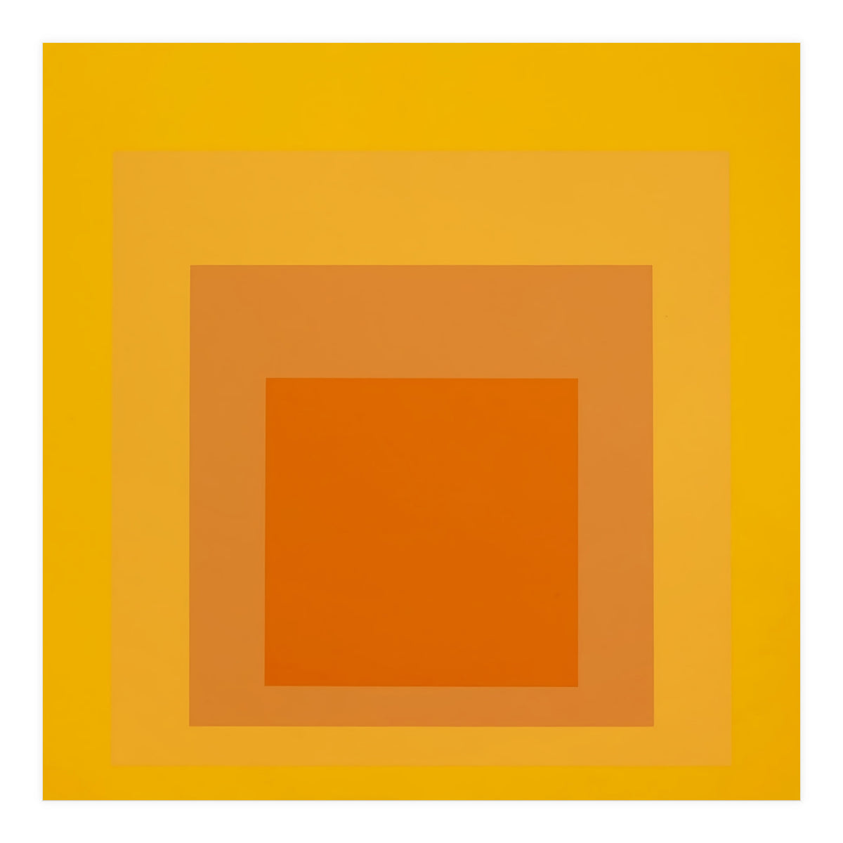 JOSEF ALBERS - HOMAGE TO THE SQUARE YELLOW ORANGE 2. HIGH RESOLUTION (Print Only)