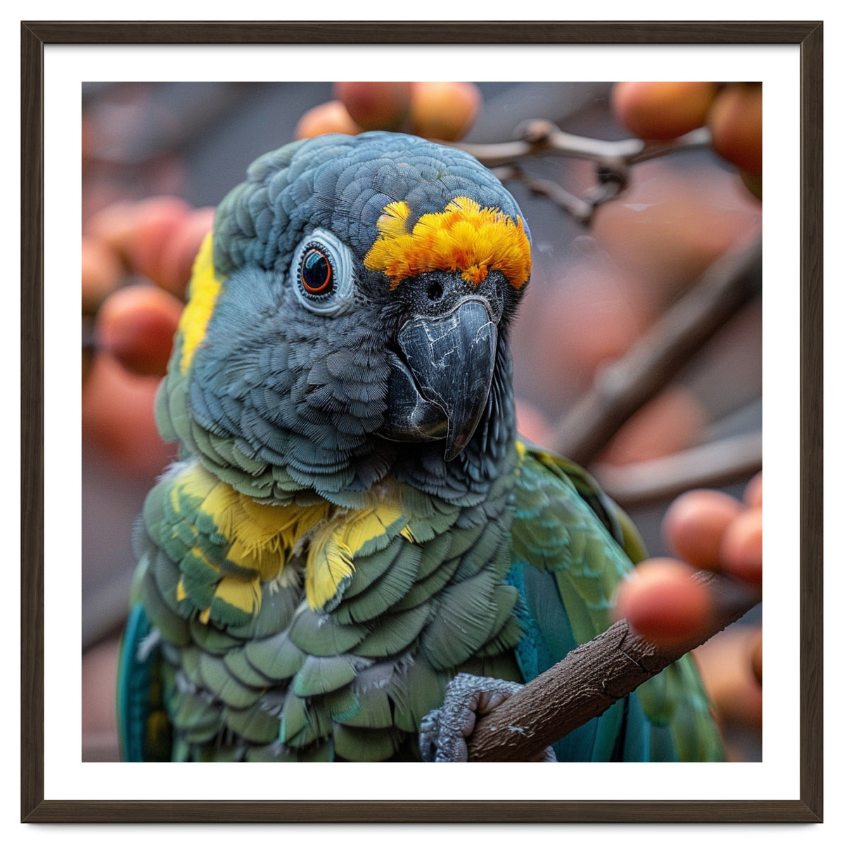Yellow Headed Amazon Parrot Close Up Portrait