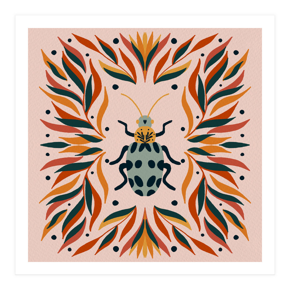 Bug And Leaves  (Print Only)