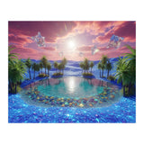 Oasis of Dreams: Surreal Tropical Landscape (Print Only) thumbnail