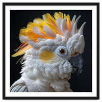 Close Up Of A Cockatoo Parrot With Yellow Crest