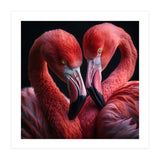 Two Flamingos Together (Print Only) thumbnail