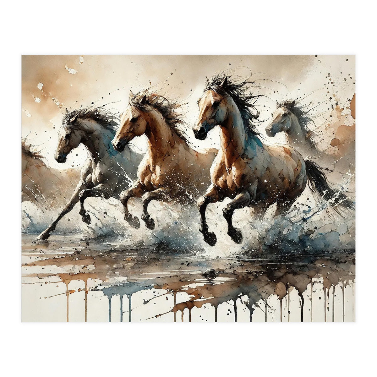 Wild Horses Rush (Print Only)
