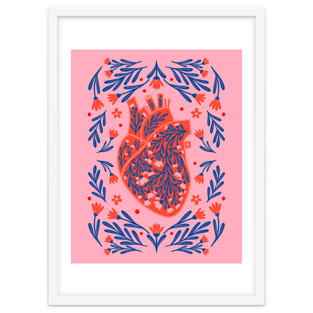 Floral Anatomical Heart