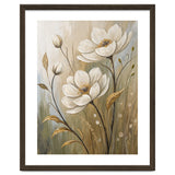 Elegant White Anemone Floral Oil Painting thumbnail