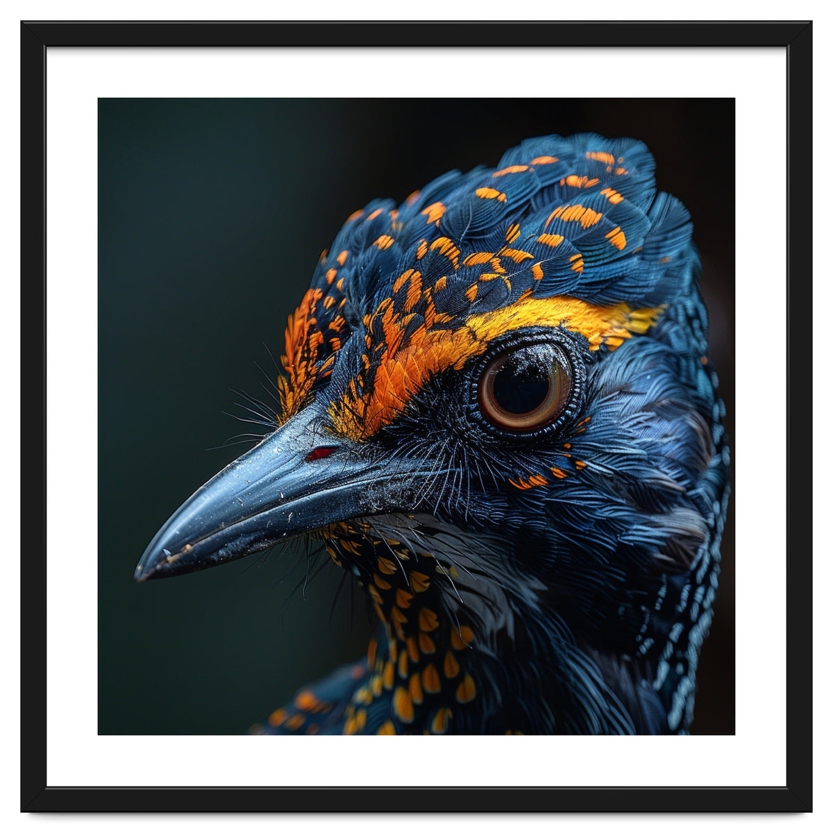 Close Up Of A Colorful Bird Head And Eye