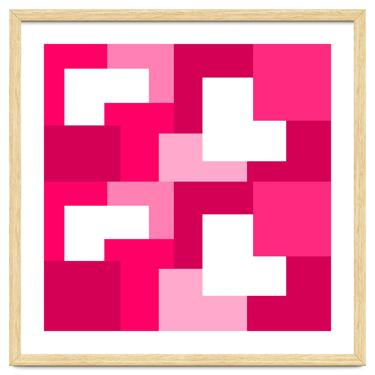 Pink Abstract Square Tiles