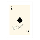 Ace of Spades Motivational Card Print, What If It All Works Out Poster (Print Only) thumbnail