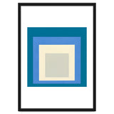 JOSEF ALBERS - HOMAGE TO THE SQUARE: BLUE WHITE GREY thumbnail