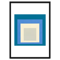 JOSEF ALBERS - HOMAGE TO THE SQUARE: BLUE WHITE GREY