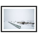 No people on a bench in the snowy winter thumbnail