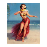 Pinup Girl In Hawaiian Costume (Print Only) thumbnail