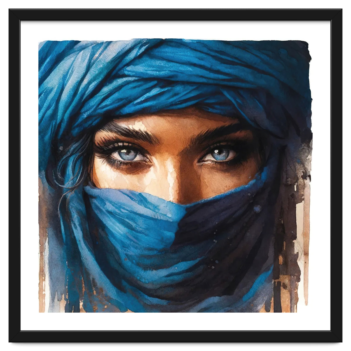 Blue Eyes Tuareg Woman Portrait