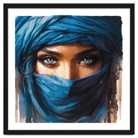 Blue Eyes Tuareg Woman Portrait
