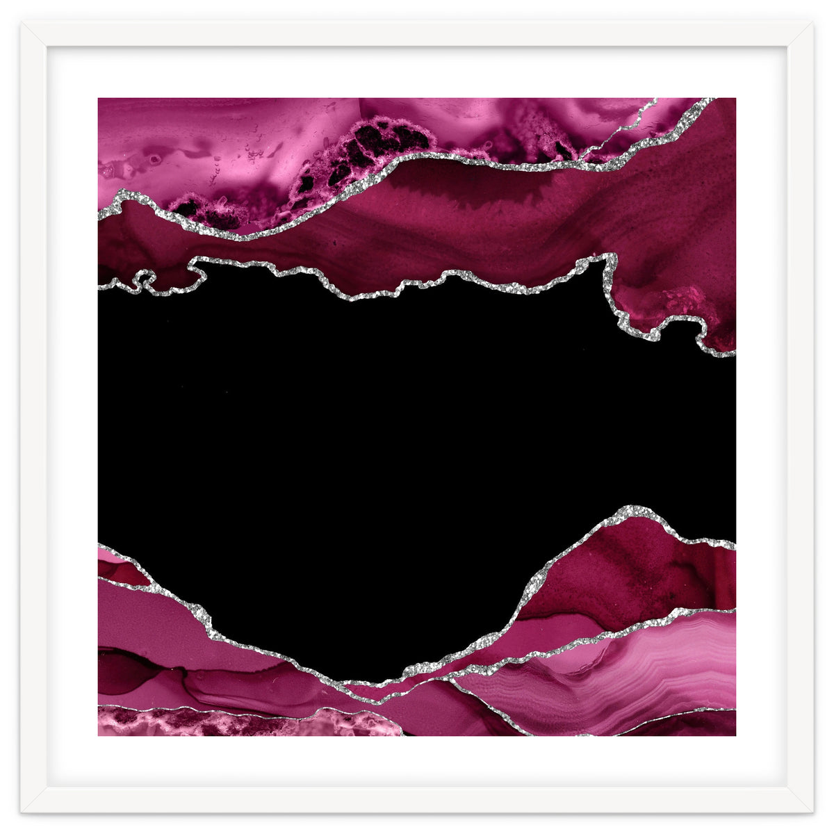 Burgundy & Silver Agate Texture 04