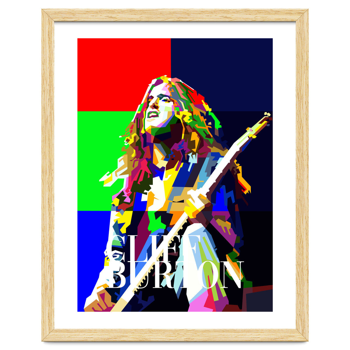 Cliff Burton Heavy Metal Bass Pop Art WPAP