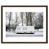 Travel Trailer in the snow road thumbnail