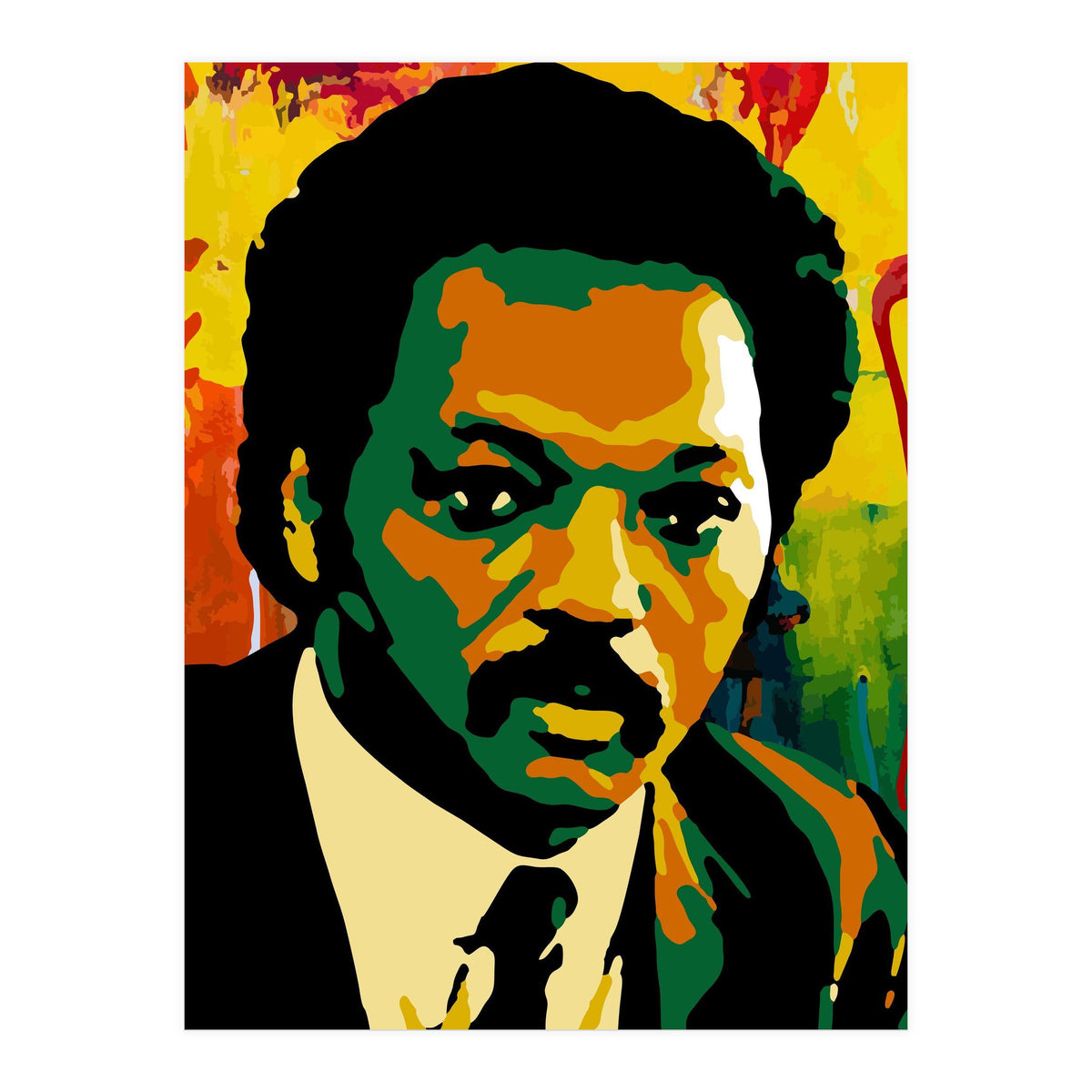 Jesse Jackson Colorful Abstract Art 2 (Print Only)