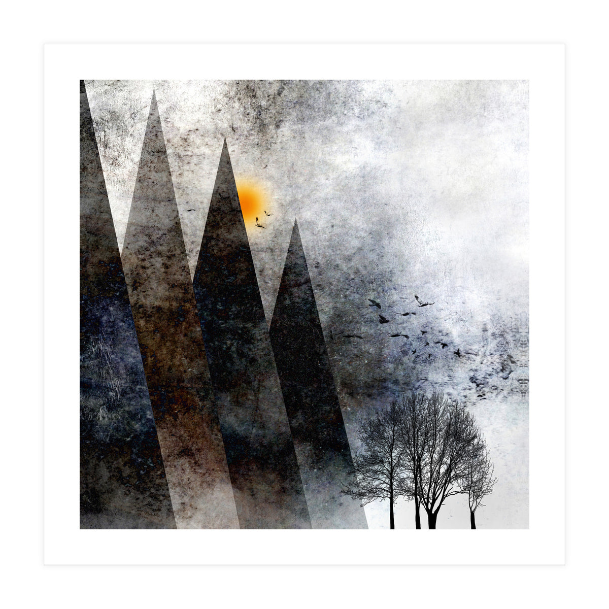 Trees Under Magic Mountains 7-D (Print Only)