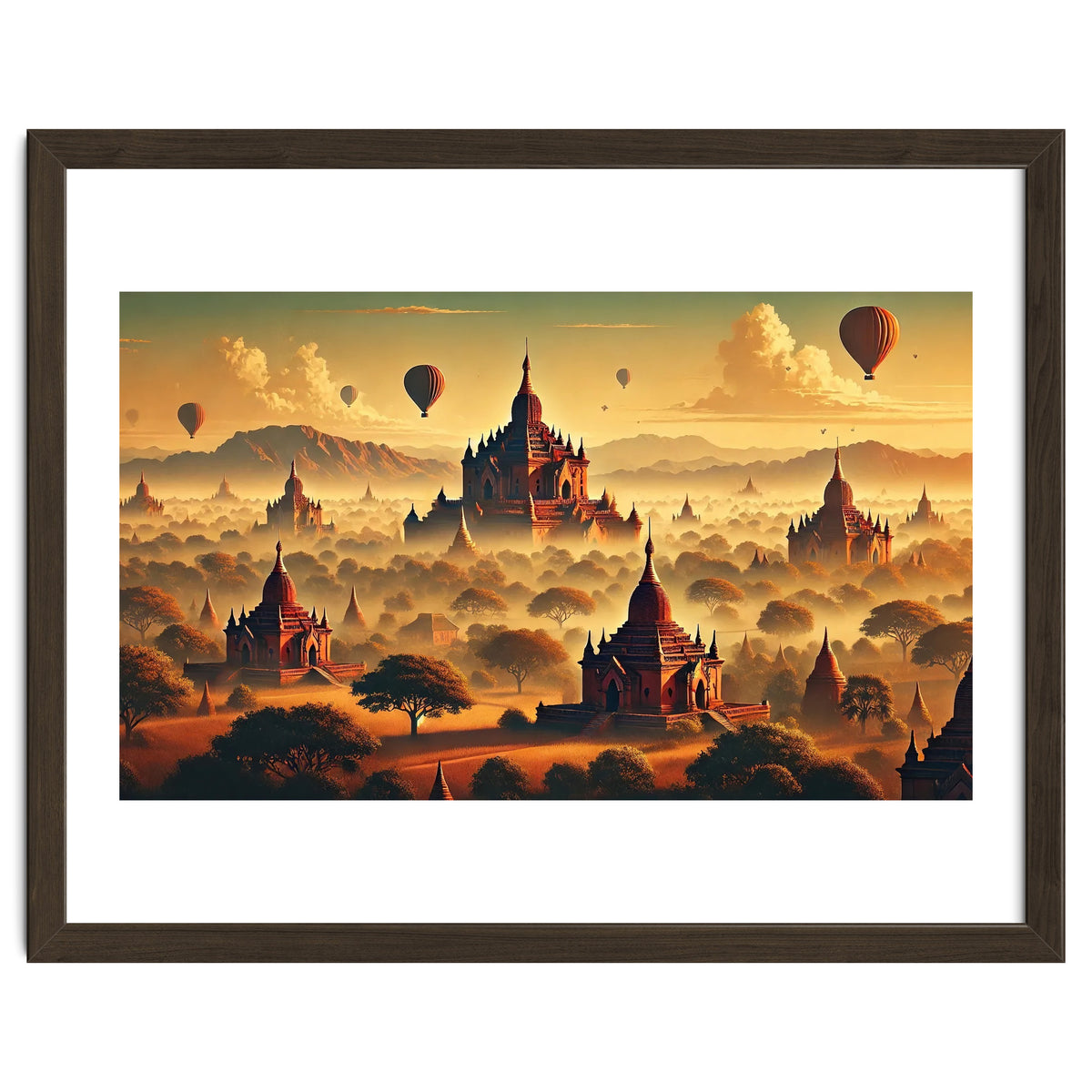 Vintage Bagan Poster, Myanmar