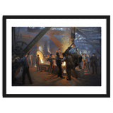 Peder Severin Kroyer (1851-1909). Danish painter. The Iron Foundry, Burmeister & Wain, 1885. thumbnail