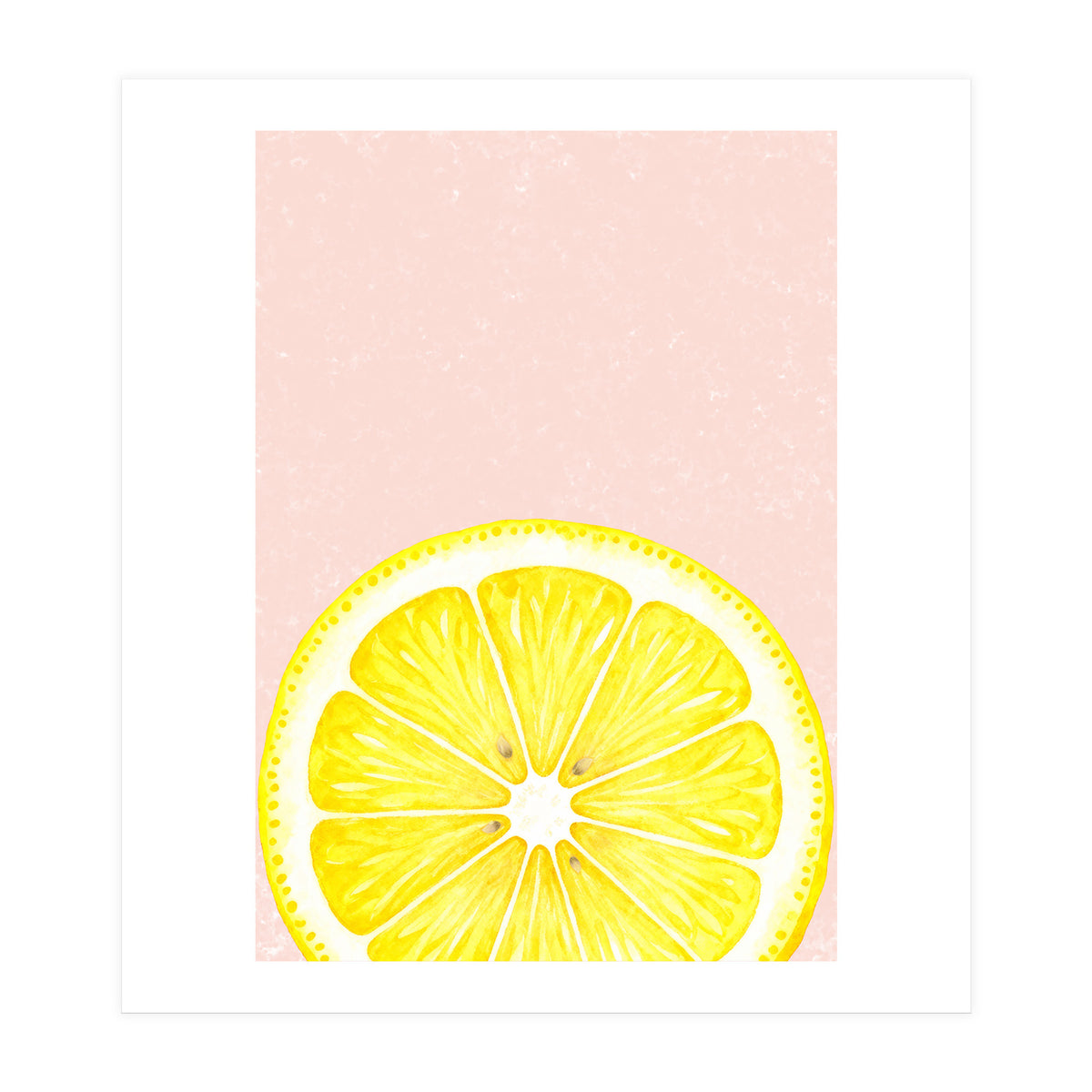 Lemon Slice, Fresh Citrus Kitchen Summer Art (Print Only)