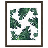 Banana Leaf Watercolor Painting, Tropical Nature Botanical Palm Illustration Bohemian Minimal Luxe thumbnail