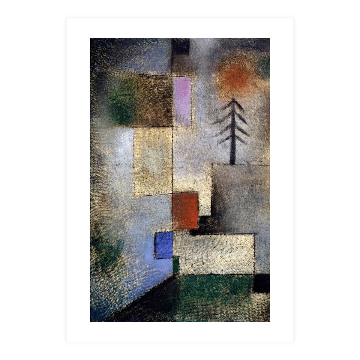 Paul Klee Small Fir Tree Abstract Painting (Print Only)