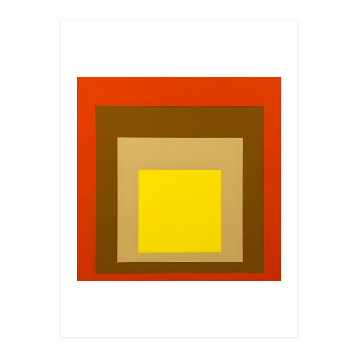Josef Albers - Red, Brown, Golden (Print Only)