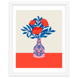 Poppies in a vase - red and blue thumbnail