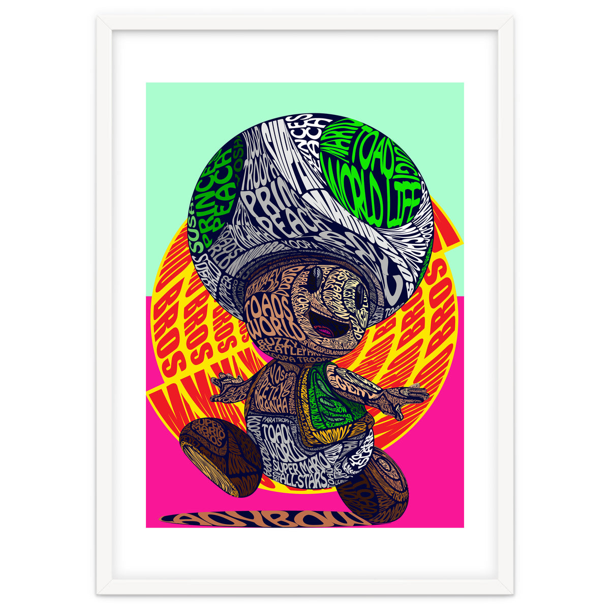 Toad Mushroom Cartoon Pop Art