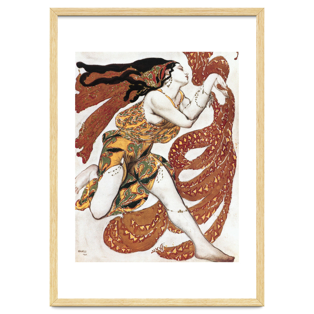 Costume sketch for a Bacchante, from the ballet &quot; Narcissus&quot.