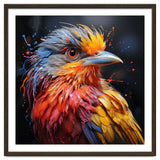 Vibrant Bird With Colorful Splatter Paint thumbnail